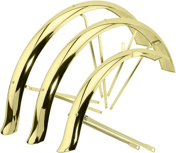 Tricycle 26" Gold Flared Hollow Trike Conversion Kit Fender Set