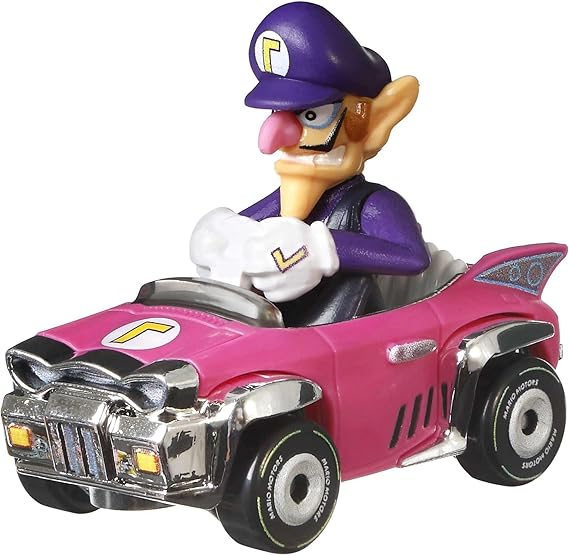 Hot Wheels Mario Kart Waluigi, [PinkPurple] Badwagon