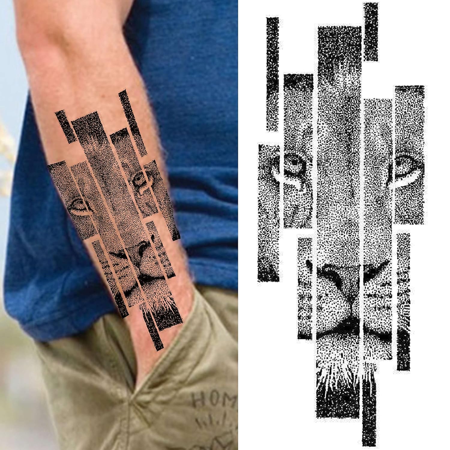 Buy Vantaty 10 Sheets Realistic Tiger Temporary Tattoos Animals For Men Body Armband Soldier Fake Tatoo Stickers For Women Scorpion Wolf Deer Elk Eagle Bear Dot Adults Forearm Tattoos Girls Kids Teens